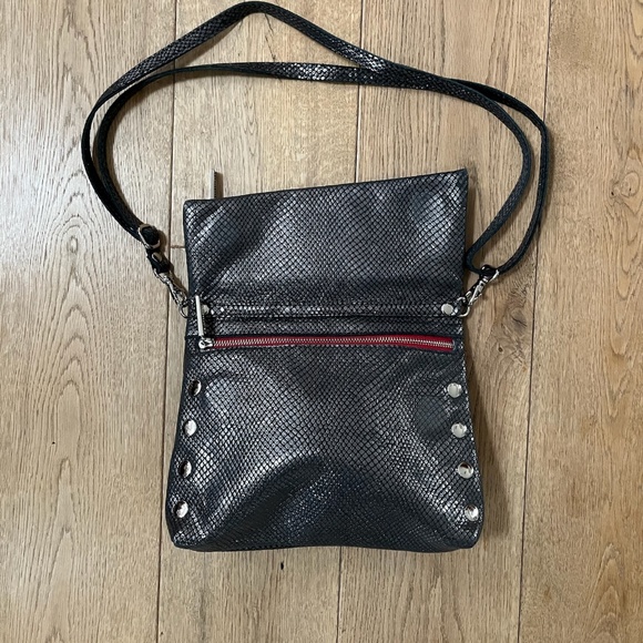 HAMMITT  GUNMETAL METALLIC CROSSBODY SHOIULDER BAG BRAND NEW! - Picture 3 of 8